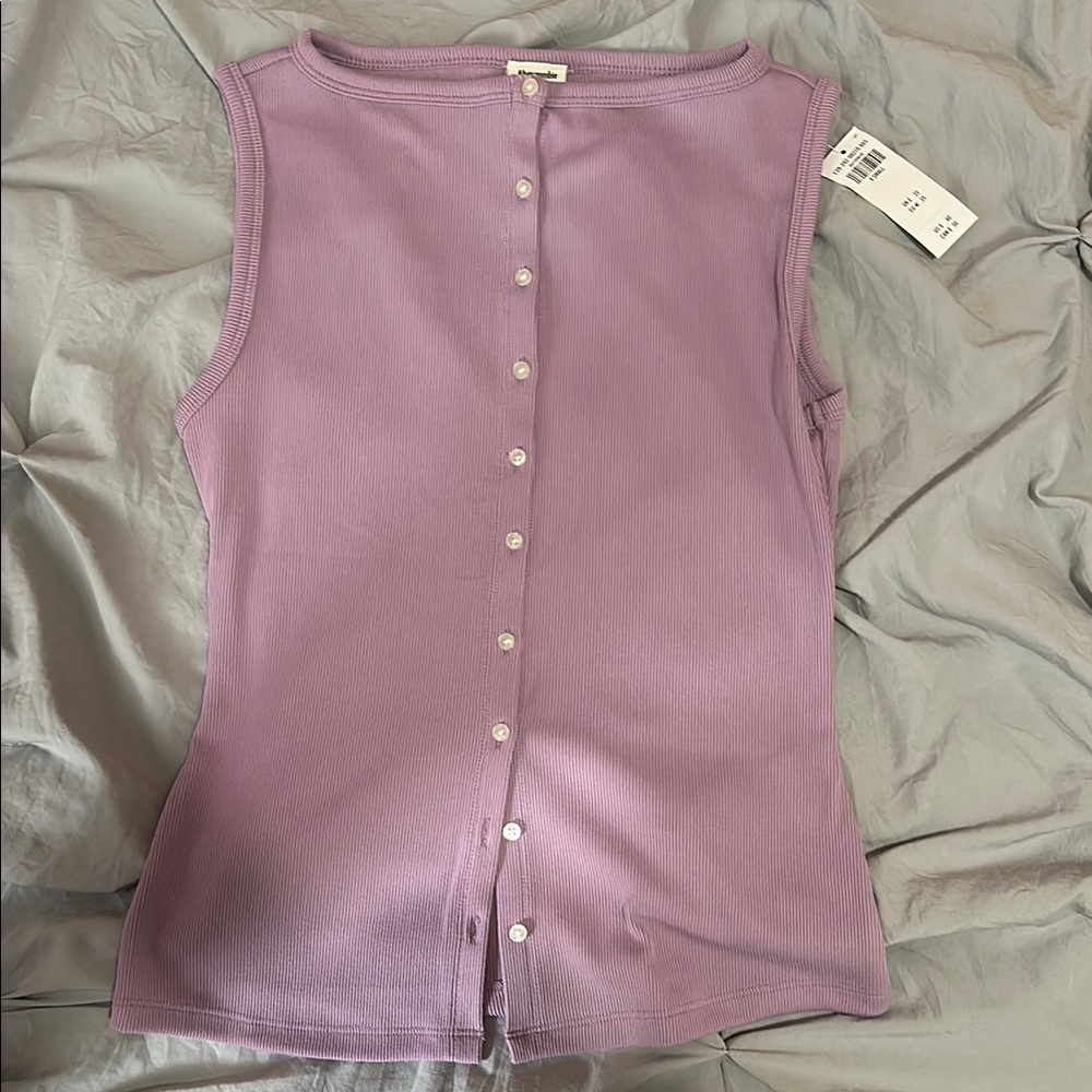 Abercrombie & Fitch Pink Fitted Sleeveless Tank Top